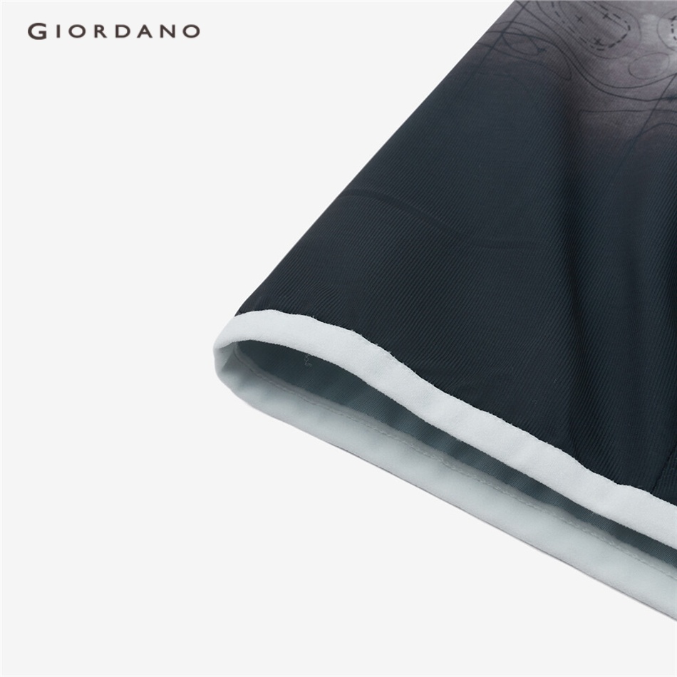 Áo dệt kim GIORDANO 01073091 có mũ trùm đầu chống nắng co giãn thời trang dành cho nam