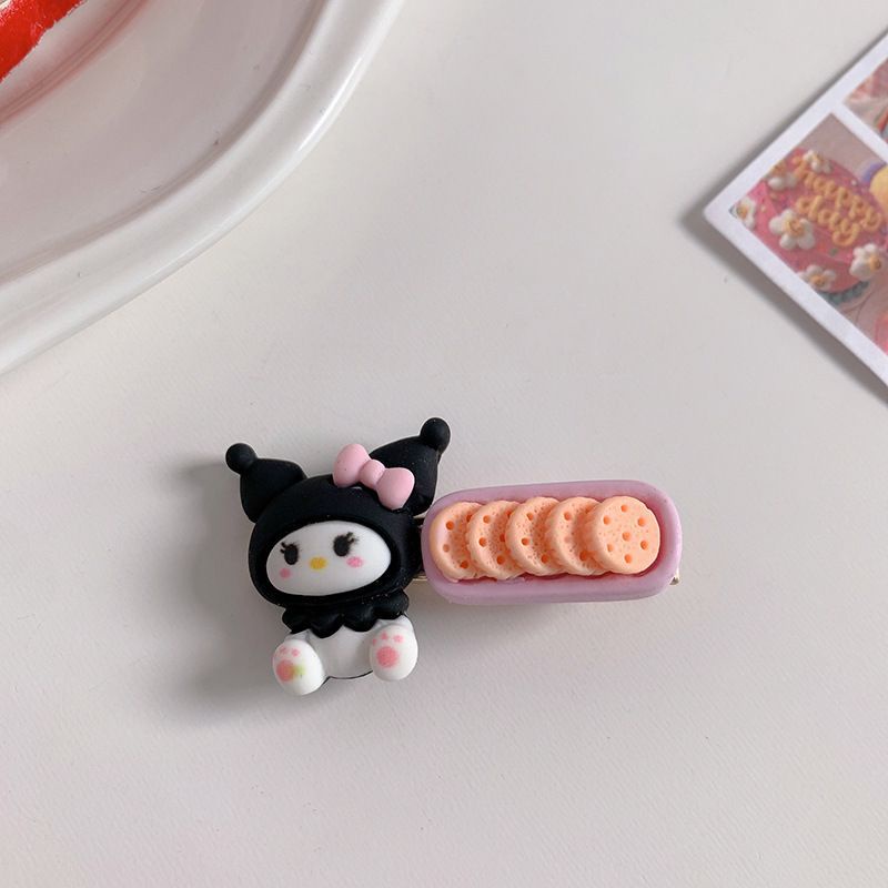 Kẹp Tóc Mái Bên Hông Họa Tiết Hoạt Hình Sanrio Màu Kẹo Ngọt