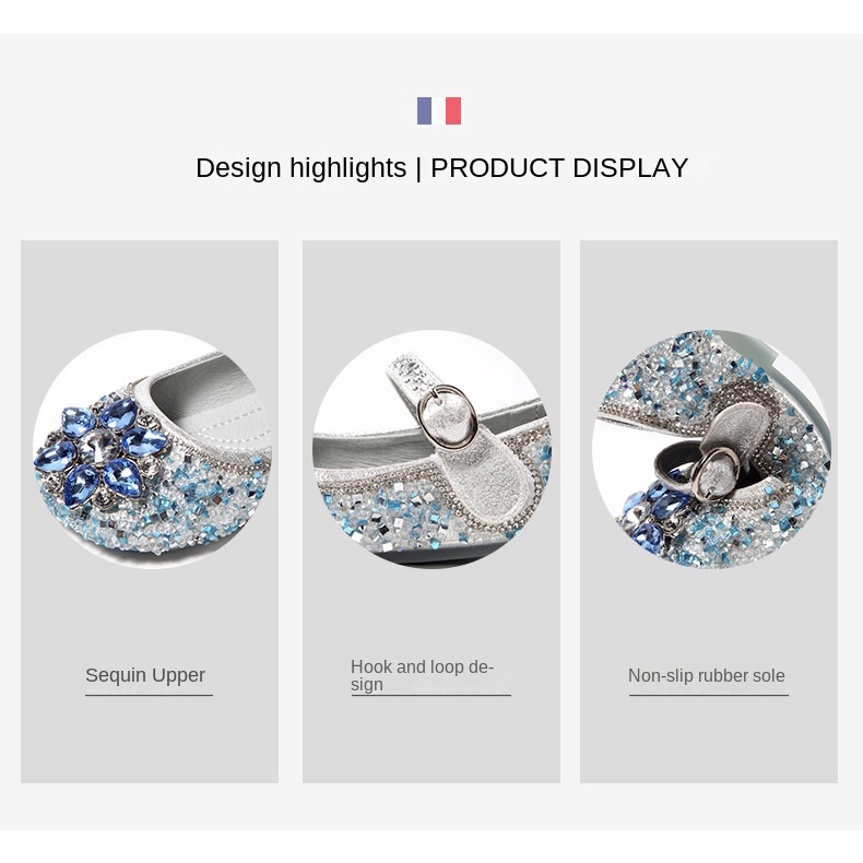 Giày Công Chúa Elsa Đế Mềm Thoải Mái Thời Trang Xuân Thu 2023 Cho Bé Gái