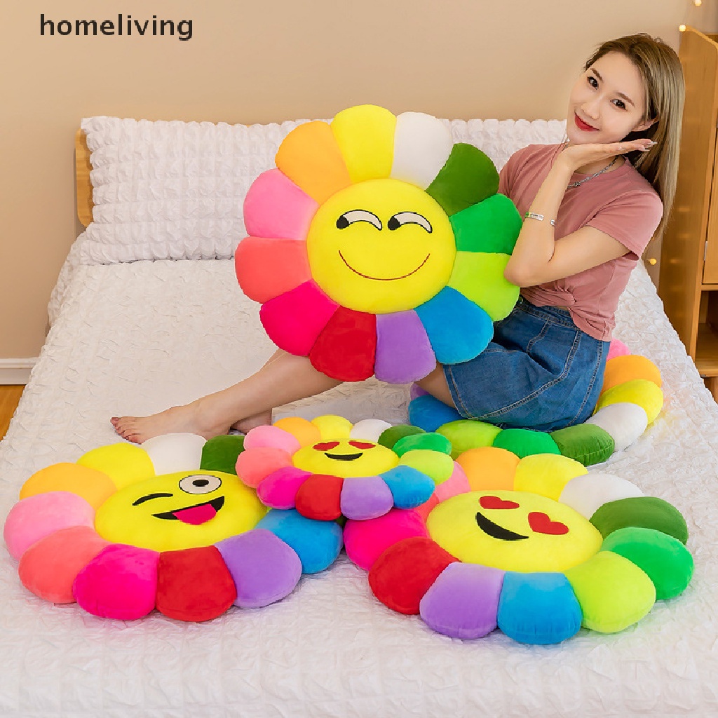 Gối Đệm Ghế Sofa Hình Hoa Hướng Dương Hoạt Hình Biểu Cảm Vui Nhộn Trang Trí Nhà Cửa