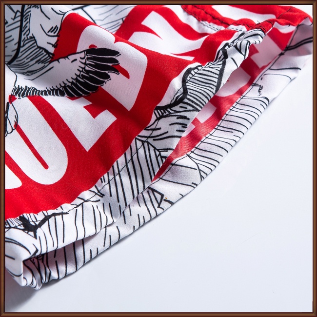 Quần Đùi Đi Biển Dáng Rộng Mau Khô In Chữ Thời Trang Cho Nam