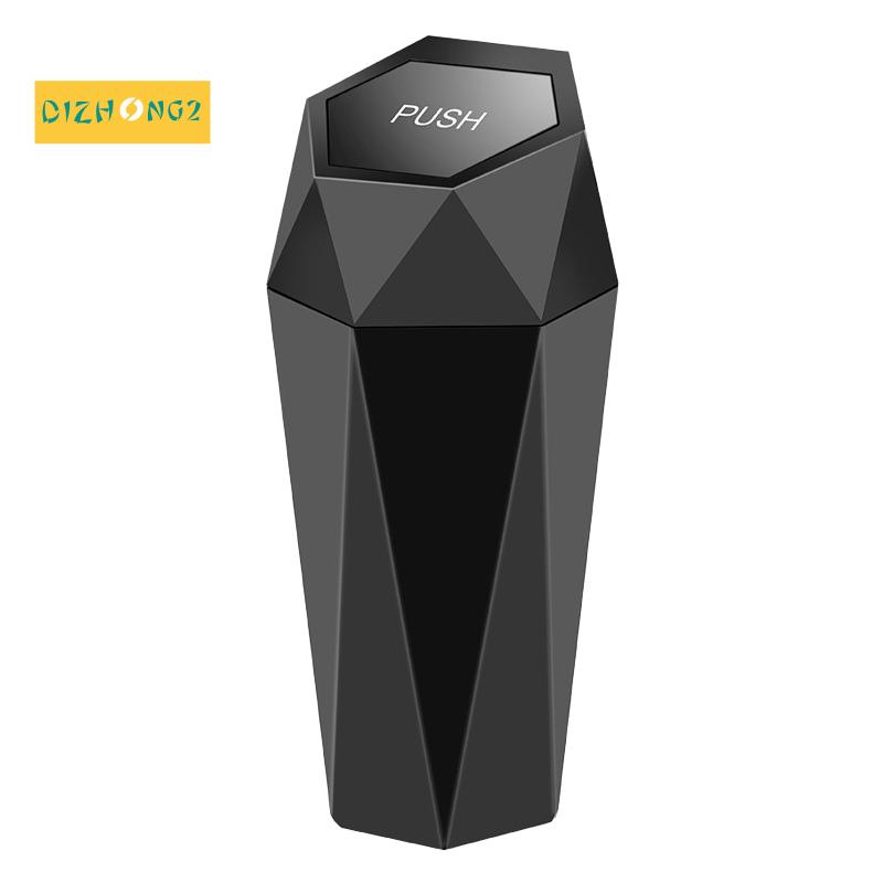 Thùng Rác Mini Màu Đen Có Nắp Đậy Tiện Dụng Cho Xe Hơi / Nhà Cửa / Văn Phòng