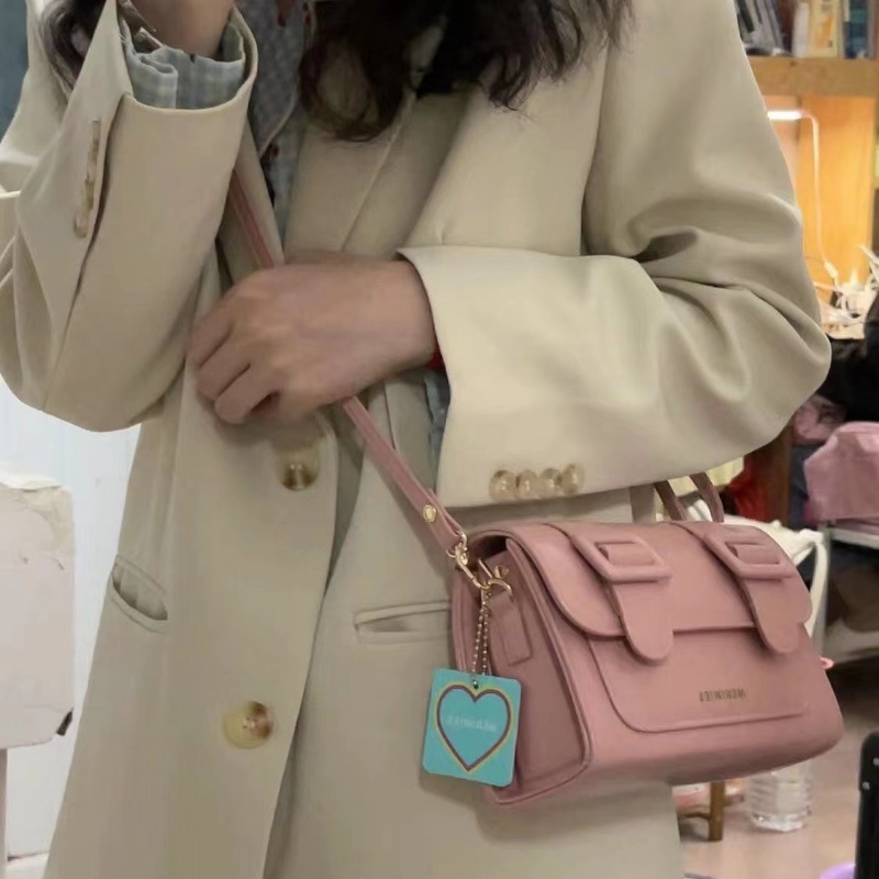 Túi Đeo Chéo Hình Vuông Nhỏ Màu Hồng Thời Trang Thái Lan 2023 Mới