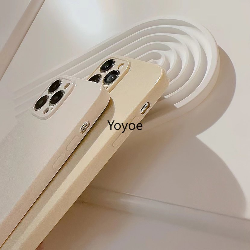 Ốp Điện Thoại Silicon Màu Kẹo Trơn Mẫu Mới Bảo Vệ Camera Cho iPhone 11 13 12 14 Pro Max XS X XR 7 8 Plus SE
