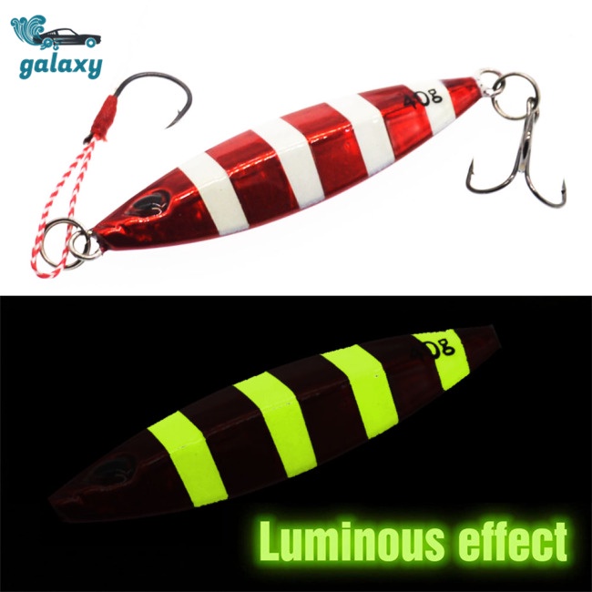 Galaxy Mồi Câu Cá 40g Bằng Sắt 3d Phát Quang Chống Ăn Mòn