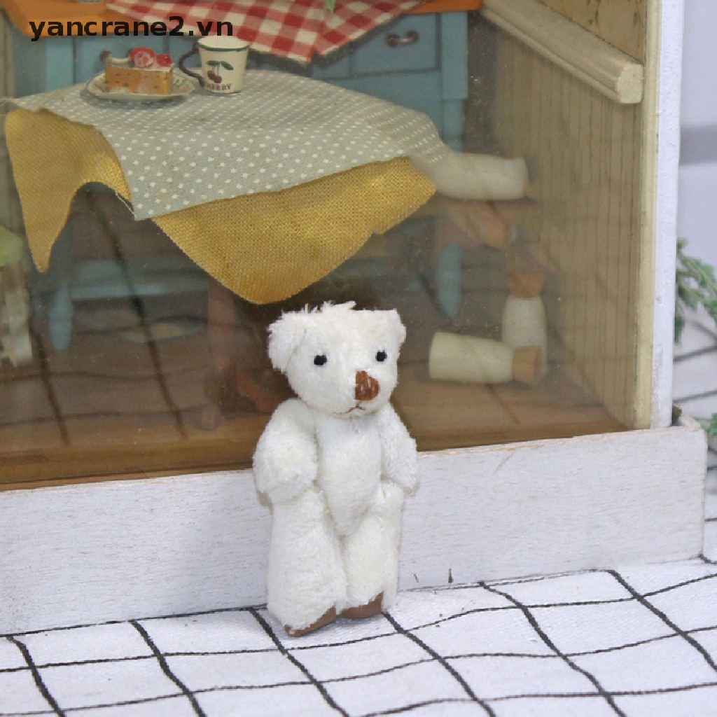 1 Chú Gấu Nhồi Bông Mini Trang Trí Nhà Búp Bê yancrane2.vn