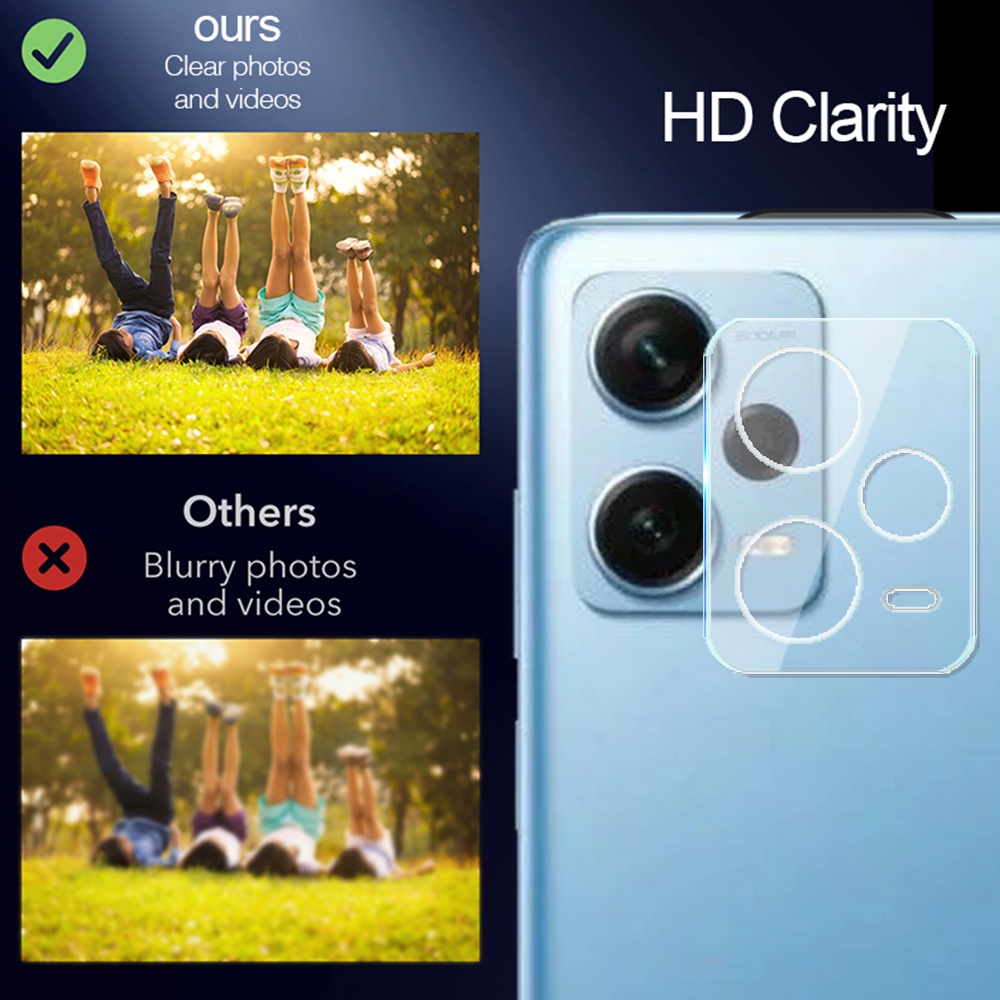 Miếng Dán Cường Lực Bảo Vệ Camera 3D Cho Xiaomi Mi Redmi Note 12 11 10 Pro 11S 10S Poco X4 X5 F4 Ốp