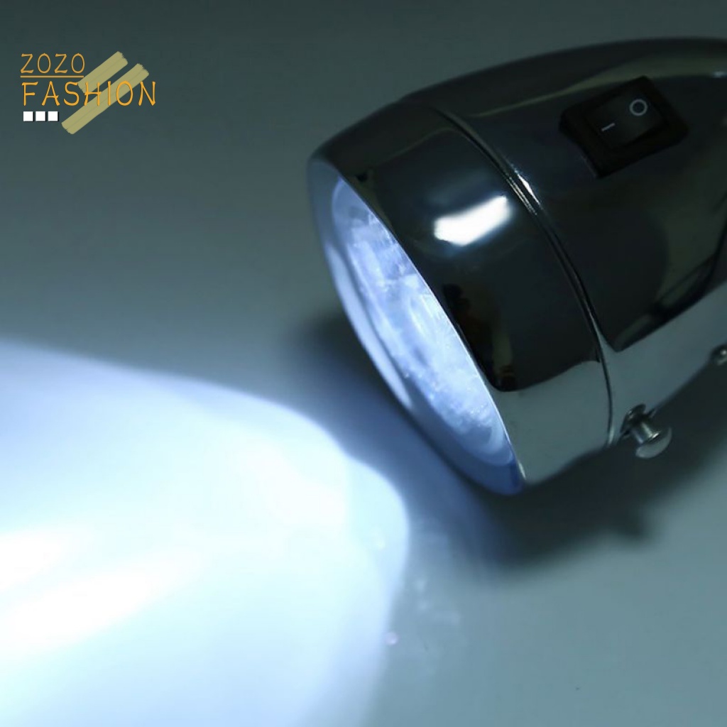 Đèn Pha 3 Bóng Led Gắn Phía Trước Xe Đạp MTB Phong Cách Retro
