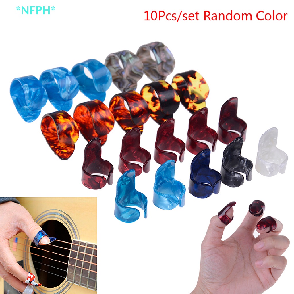 Bộ 10 Móng Gảy Đàn Guitar Bằng Thép Không Gỉ Mới