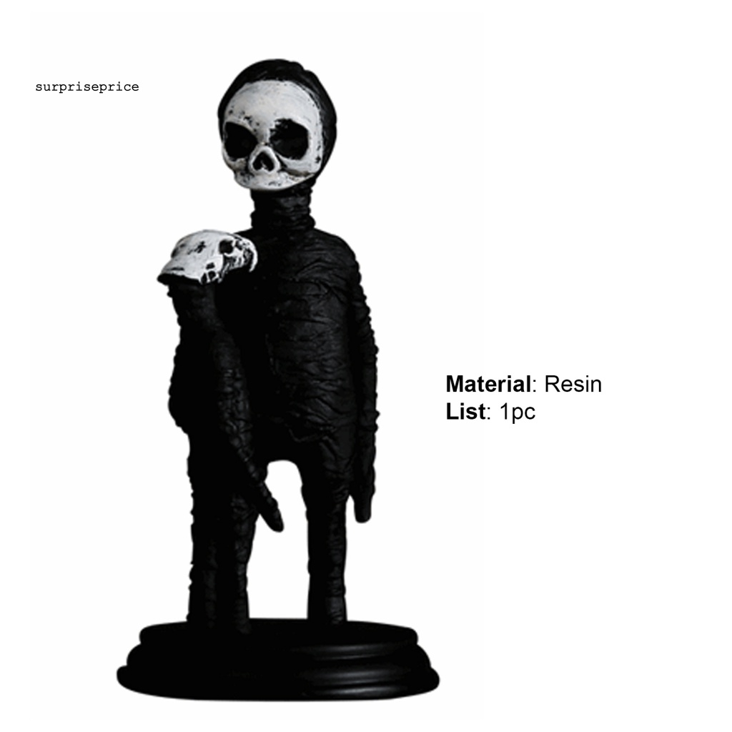 Mô HìNh ĐầU Lâu Đen Vui NhộN Trang Trí Halloween