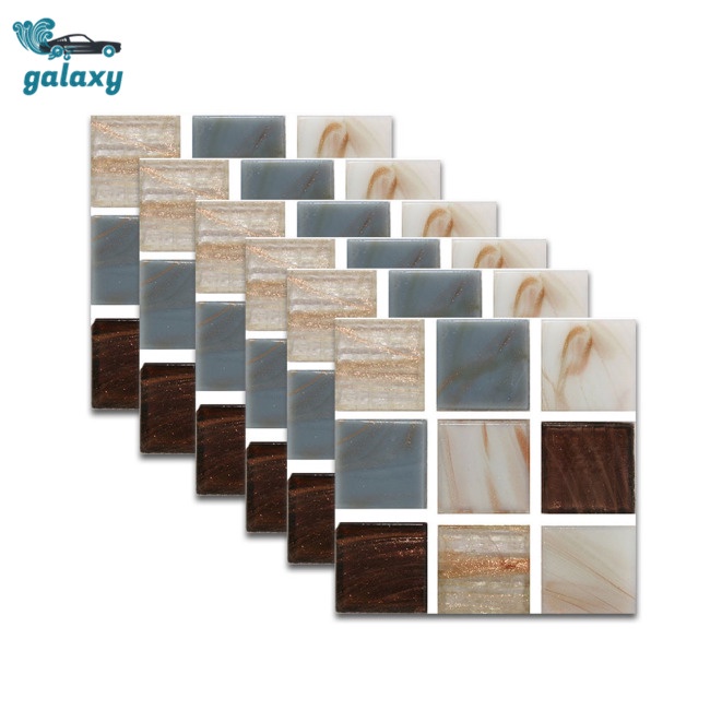 Galaxy Bộ 6 Tấm Dán Tường Bằng PVC Chống Thấm Nước / Dầu Mỡ Tiện Dụng Cho Nhà Bếp