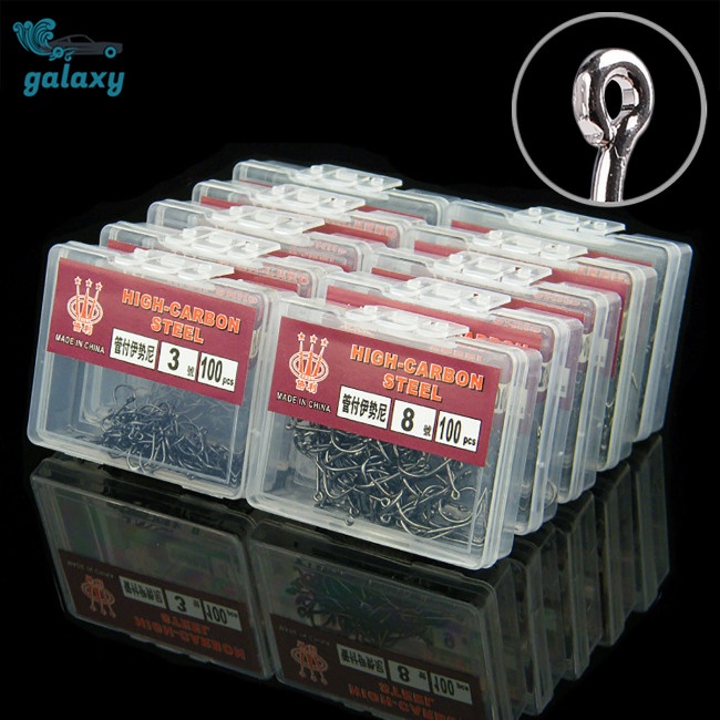 Galaxy Lưỡi Câu Cá Bằng Thép Carbon Cao Cấp Nhiều Kích Cỡ