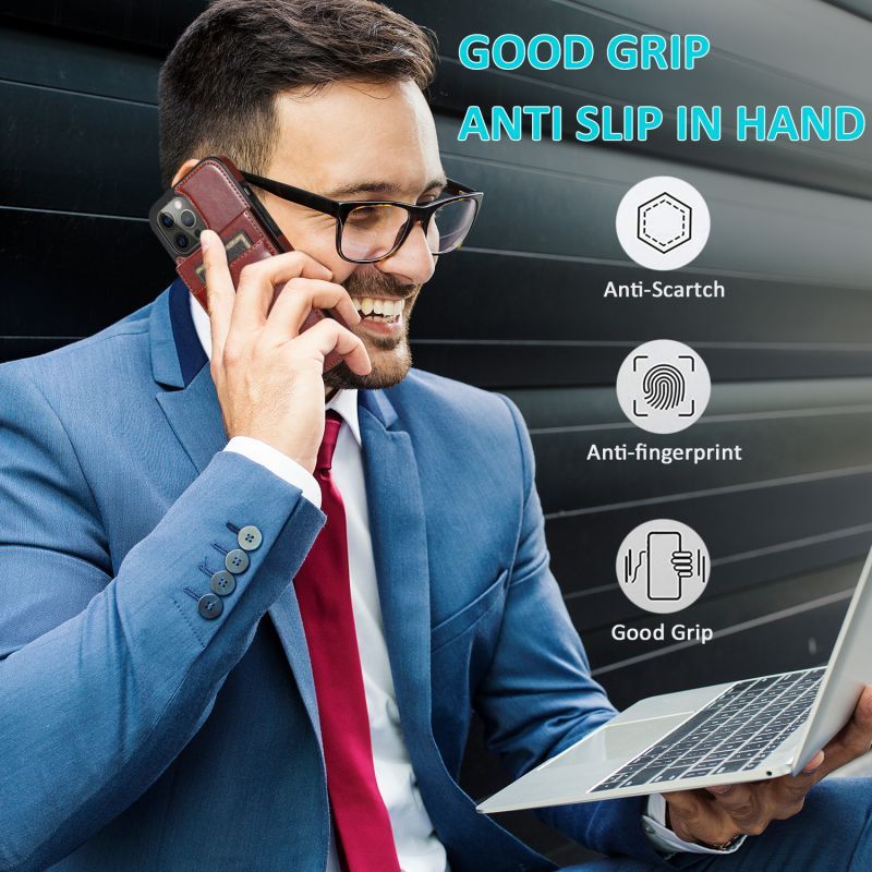 Bao Da Điện Thoại Nắp Lật Kiêm Ví Đựng Thẻ Có Thể Làm Giá Đỡ IPhone 14ProMax 14Pro 14Plus 14 13ProMax 13Pro 13 12ProMax