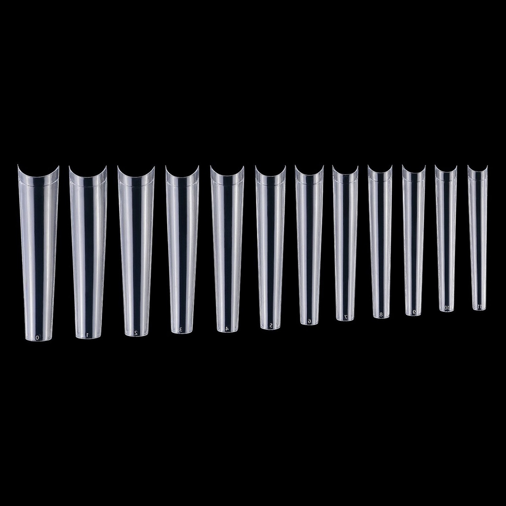 Hộp 240 Móng Tay Giả Đầu Phẳng Tự Nhiên Trong Suốt Dễ Dán Dùng Để Nối Dài Móng DIY