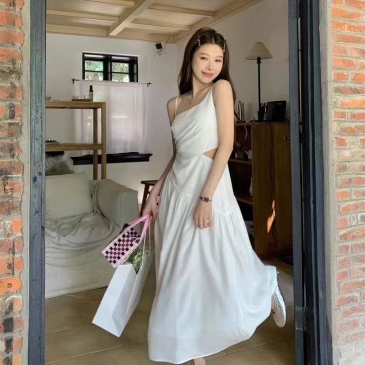 [F &amp; X] Đầm Hai Dây Dáng Dài Ôm Eo Phong Cách Phương Tây Thời Trang Xuân Hè 2023 Mới