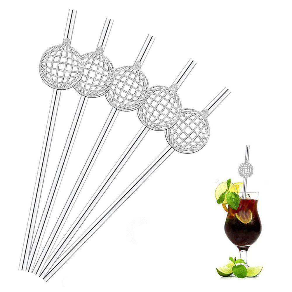 KUNHEV Set 20 Ống Hút Giấy 20cm Trang Trí Đồ Uống Lạnh Cho Quán Bar Tiệc Tùng