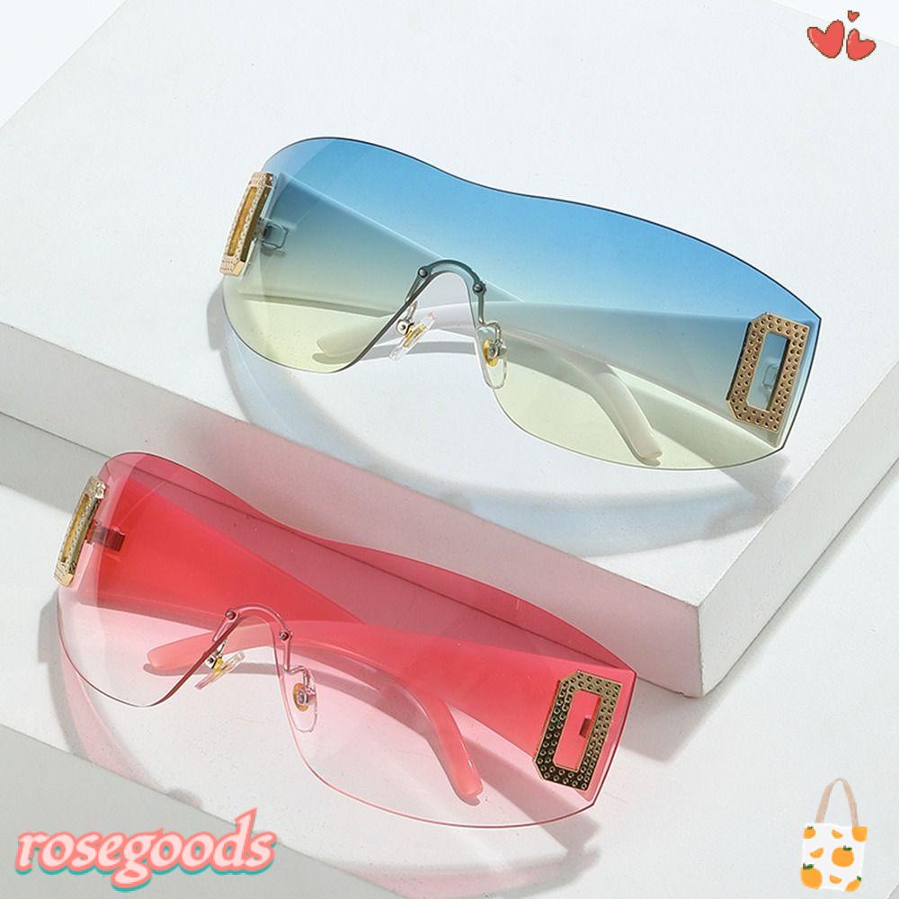 Kính Mát Thể Thao Không Gọng Chống Tia UV400 Y2K Cho Nữ