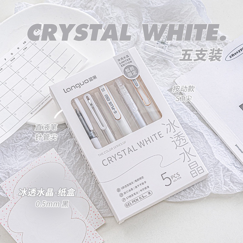 Set 5 Bút Mực Đen Ngòi 0.5 ST Chất Lượng Cao