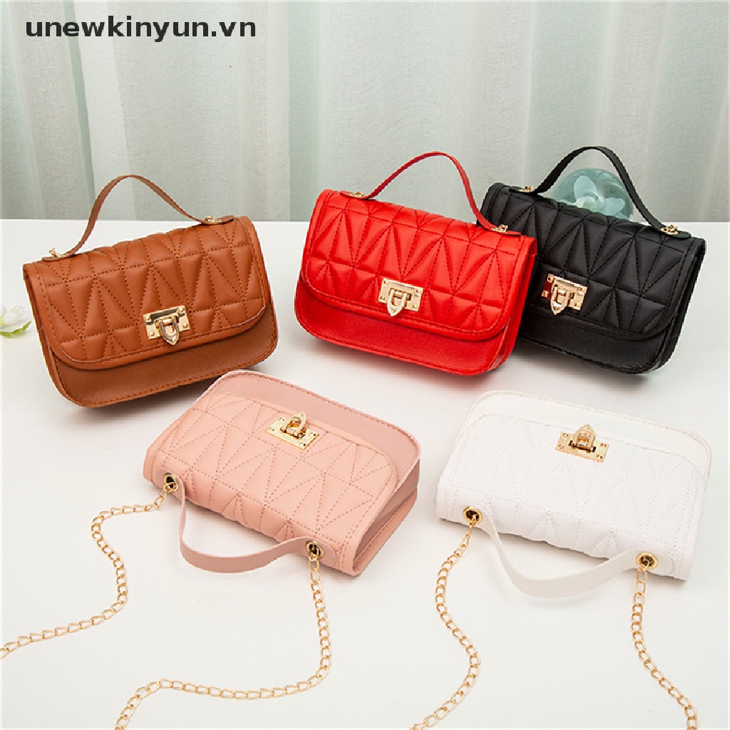 Túi Xách Da PU Đeo Chéo Đính Đá Thời Trang Cho Nữ