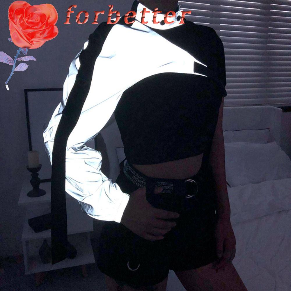 Băng Cánh Tay Giữ Ấm Phản Quang Phong Cách Punk Đường Phố Cho Nữ