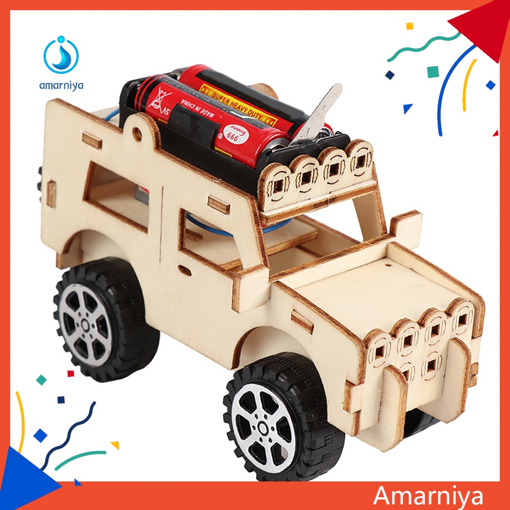 Bộ Đồ Chơi Lắp Ráp Xe Hơi Điện Bằng Gỗ DIY Giáo Dục Khoa Học Cho Trẻ Em