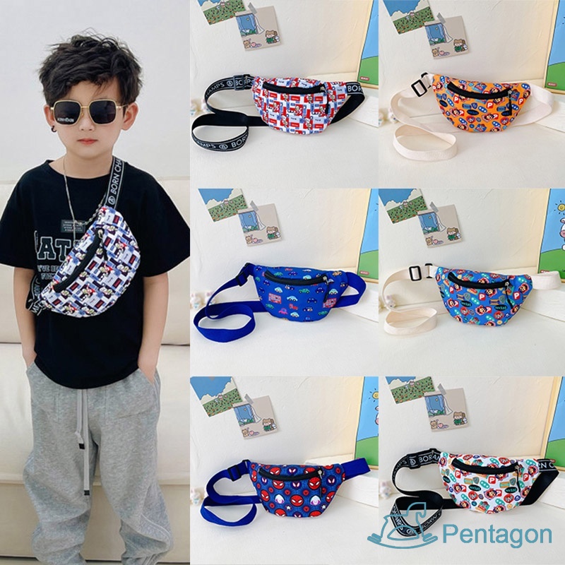 Túi Đeo Chéo In Họa Tiết Hoạt Hình Siêu Nhẹ Phong Cách Hàn Quốc Cho Bé