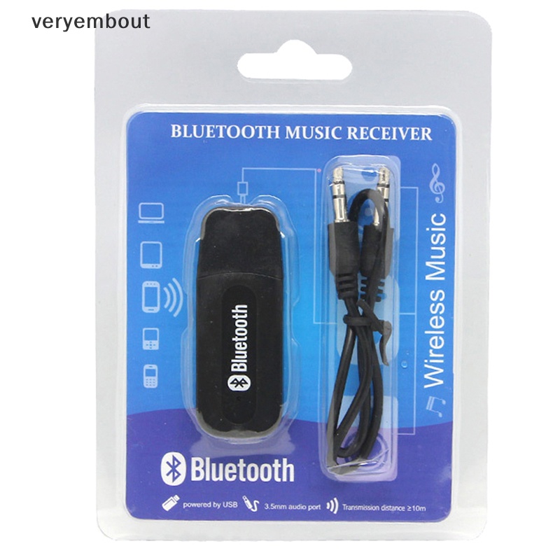 Usb Nhận Tín Hiệu Bluetooth Không Dây Có Giắc Cắm 3.5mm Dành Cho TV / PC / Xe Hơi