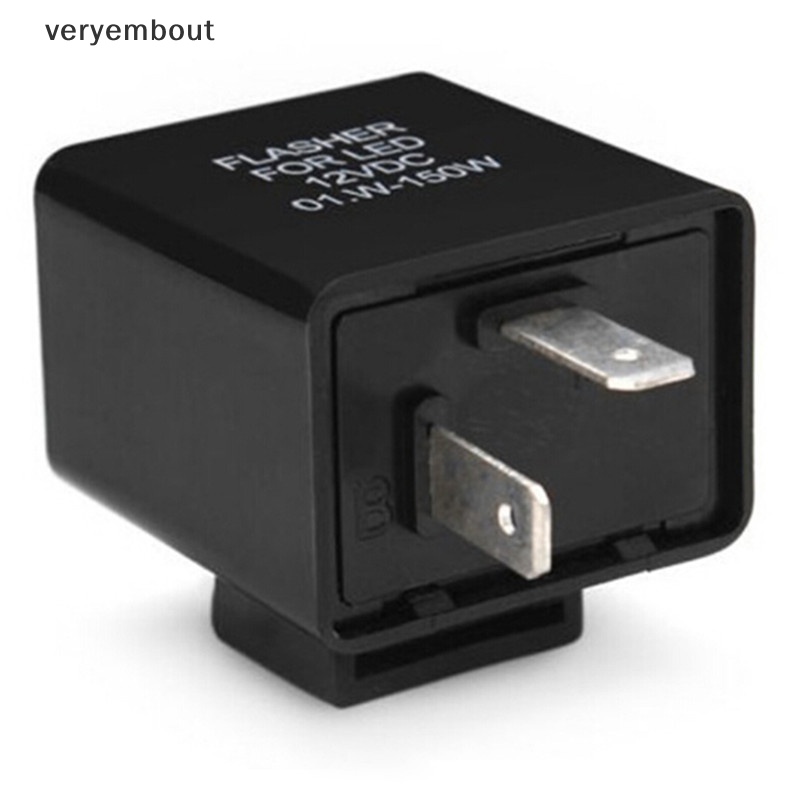 Rơ Le Điều Chỉnh Đèn LED Nhấp Nháy 12V 2 Pin Chuyên Dụng Cho Xe Mô Tô