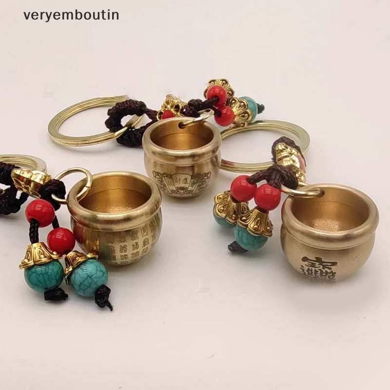 Móc Khóa Hình Trụ Bằng Đồng Thau Sáng Tạo