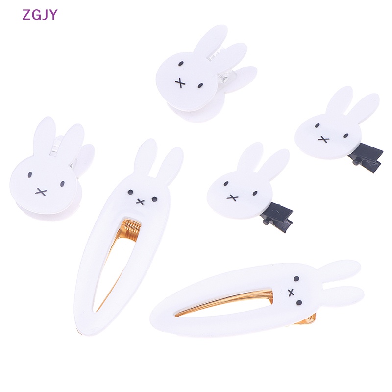 Set 2 Kẹp Tóc Hình Thỏ Trắng Dễ Thương Cho Bé Gái Mới