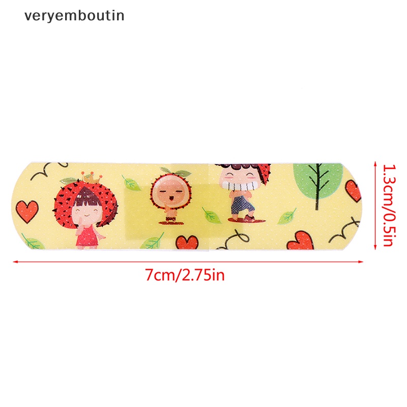 Bộ 120 Miếng Dán Vết Thương Thoáng Khí Chống Thấm Nước Họa Tiết Hoạt Hình Cho Bé