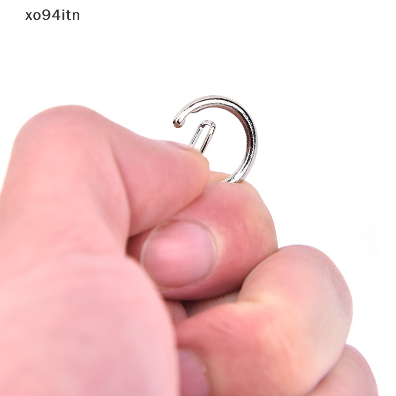 Set 10 Móc Khóa Ngắn Màu Bạc Bóng DIY