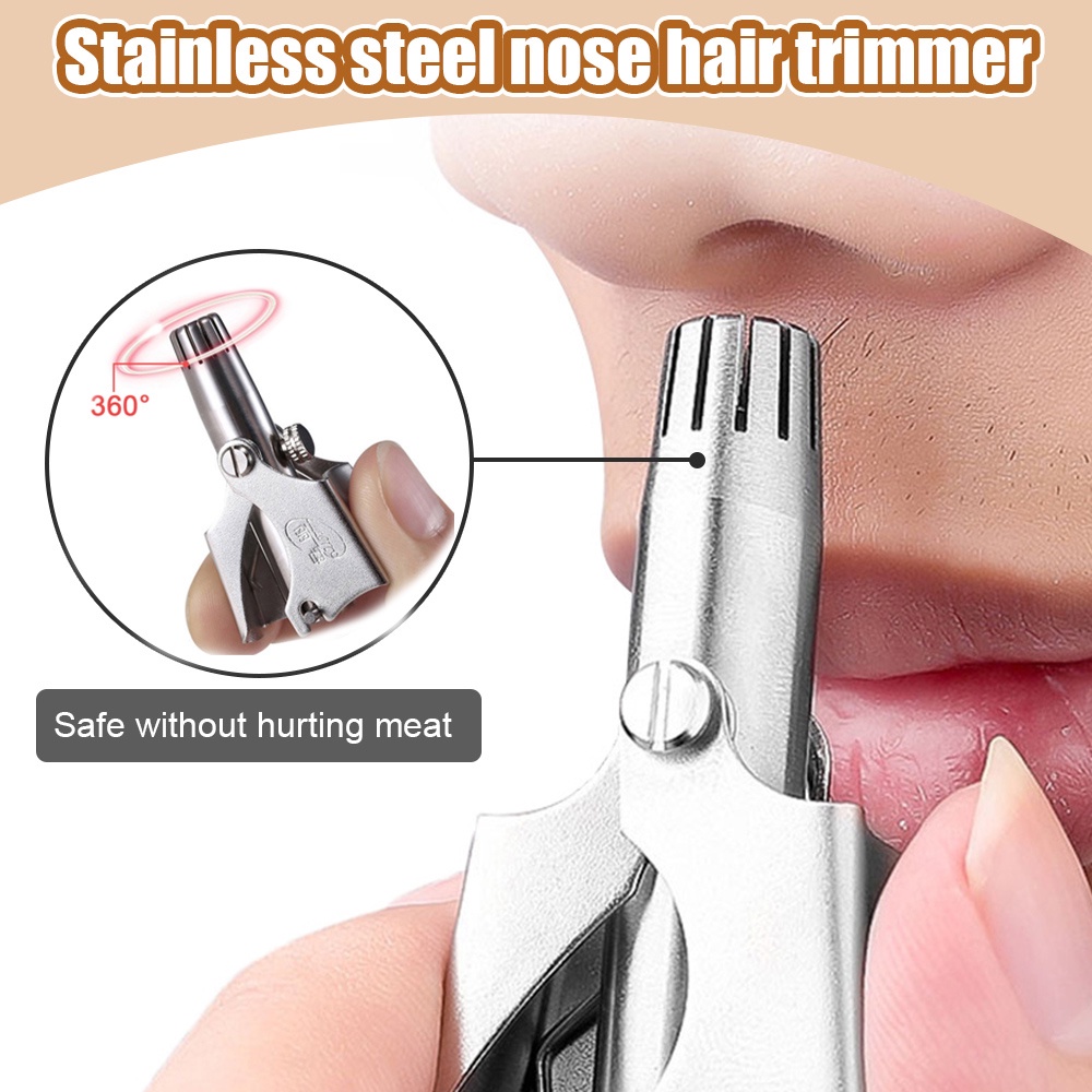 Máy Tỉa Lông Mũi / Tai / Mũi Bằng Thép Không Gỉ Có Thể Giặt Sạch Cho Nam