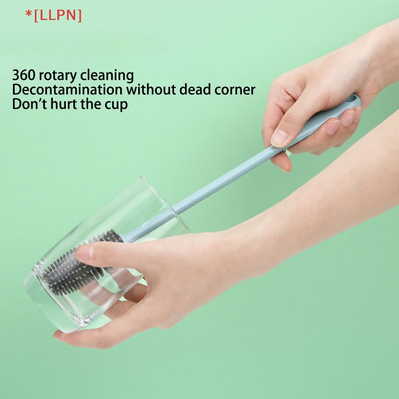 Bàn Chải Silicone Vệ Sinh Cốc Thủy Tinh Tiện Dụng