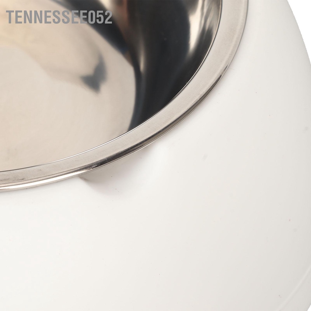 Tennessee052 Bát ăn cho mèo bằng thép không gỉ 304 Dung tích 200ml thú cưng có độ nghiêng cao chó Trắng