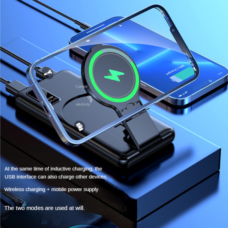 Pin Sạc Dự Phòng Không Dây 20000mAh Từ Tính Mini Magsafe Cho iPhone 14 13 12