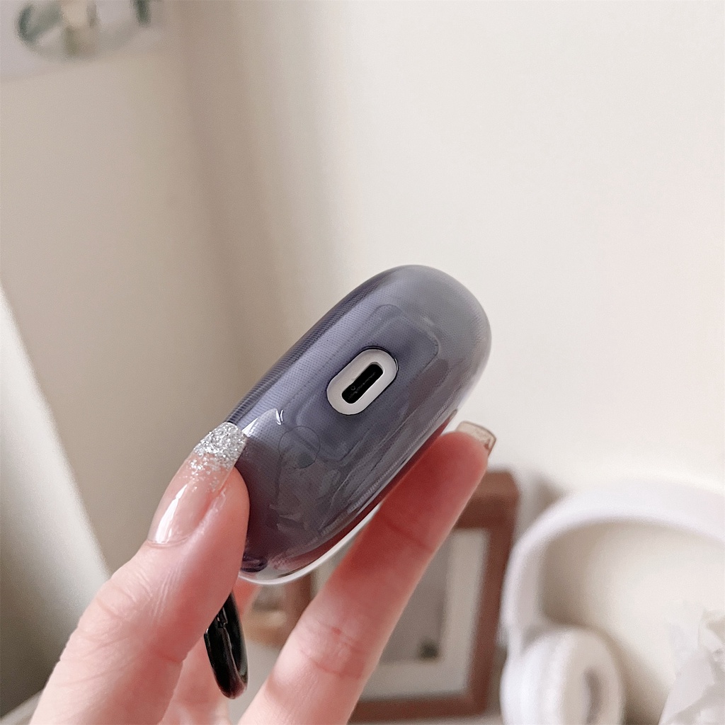 Vỏ Bảo Vệ Hộp Sạc Tai Nghe Không Dây UGREEN HiTune T3 TWS Bằng Silicon TPU Mềm Trong Suốt Chống Sốc Chống Rơi Kèm Móc