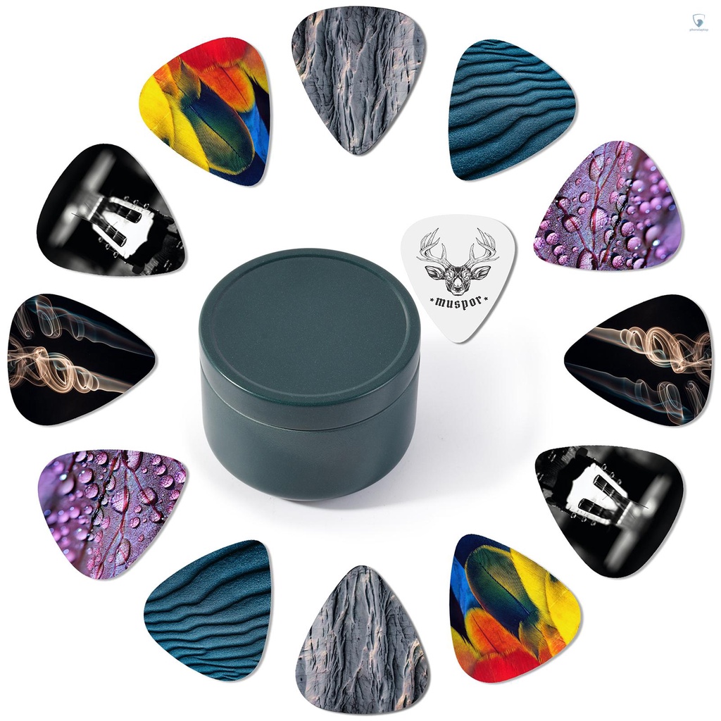 Hộp Sắt MX0299D 13 Miếng Gảy Đàn Guitar Điện 0.71mm Nhiều Màu Sắc