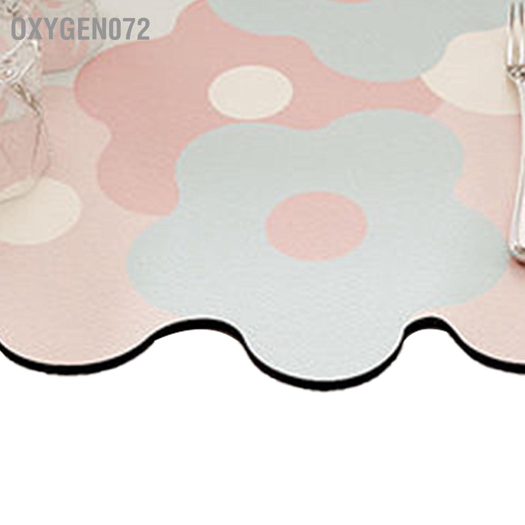 Oxygen072 Quầy bếp Bát đĩa Sấy khô Làm mới Dễ thương Thanh lịch Bộ bát chịu nhiệt Thấm nước Thảm thoát