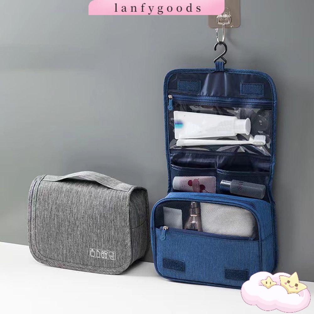 LANFY Portable Travel Toiletry Bag for Bathroom Shower Hanging Makeup Bag Cosmetic Organizer Bag Water-resistant Waterproof with Hook Large Capacity Multifunctional Makeup Case/Multicolor