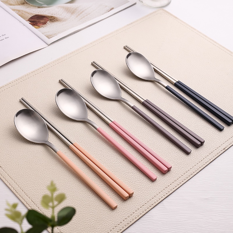 Bộ Muỗng Đũa Inox 304 Phong Cách Hàn Quốc