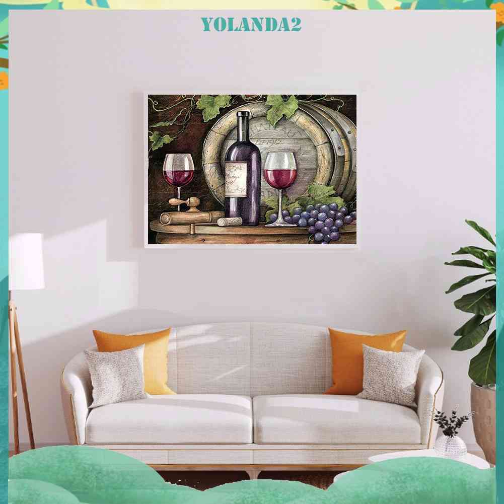 Bộ Tranh Đính Đá Diy Hình Thùng Rượu Độc Đáo Sáng Tạo