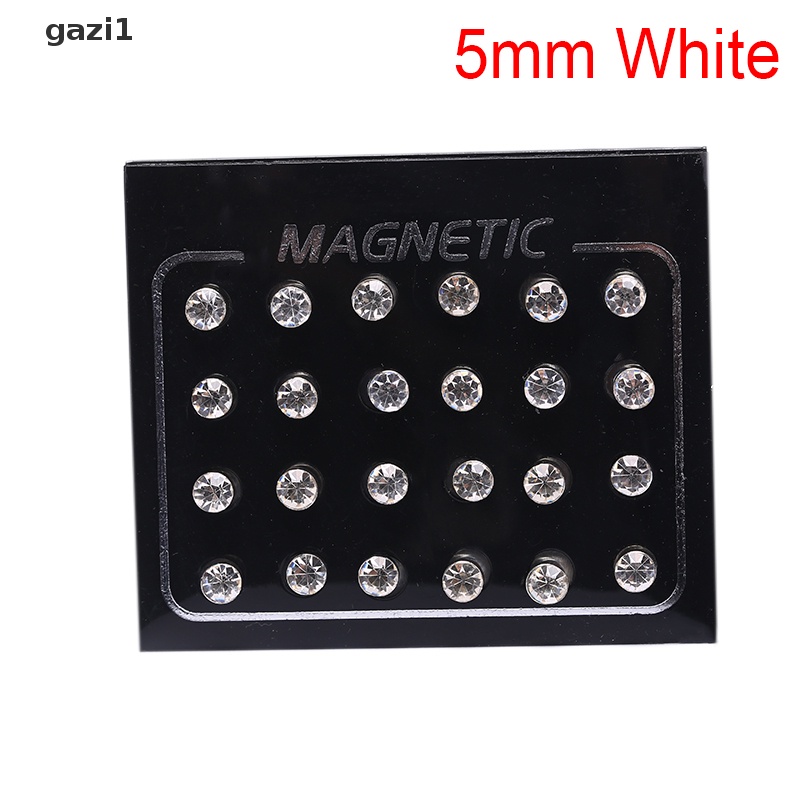 Set 1 / 24 Khuyên Tai Nam Châm Đính Đá Thời Trang