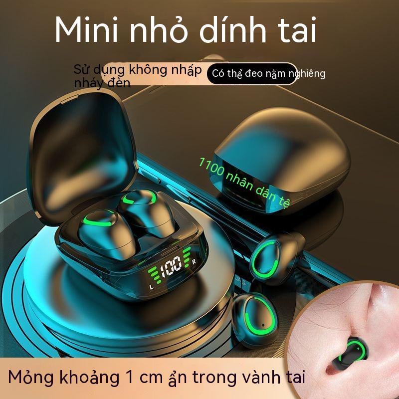 Tai nghe Bluetooth không dây 5.3tws Mini Pea không thấm nước cảm ứng vô hình mã thiết kế ksc-543 không đau tai