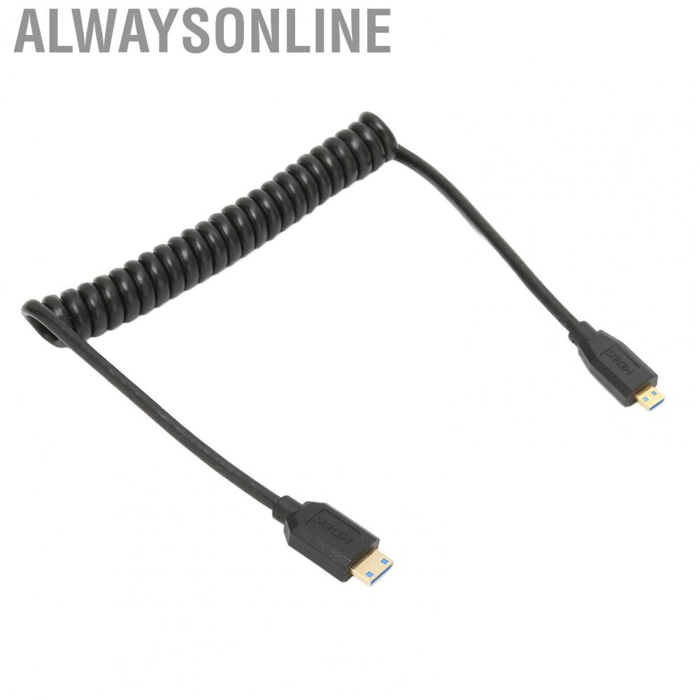 Alwaysonline Micro to Mini HD Multimedia Interface Cable 8K Cord for TV Monitors Projectors hot sale