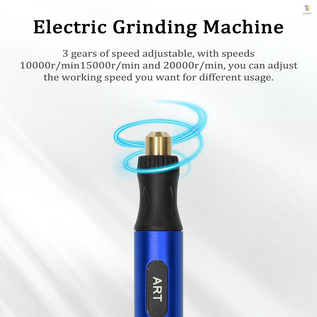 Máy Mài Đánh Bóng Móng Nghệ Thuật Bằng Điện Cổng Sạc USB 3 Tốc Độ Điều Chỉnh Được