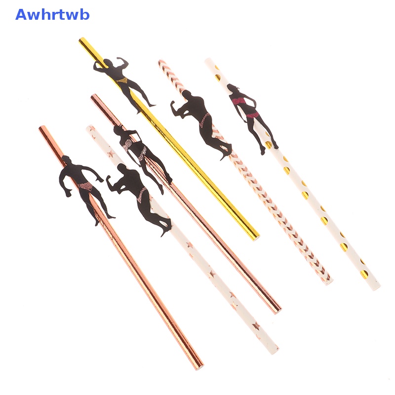 Set 6 Ống Hút Trang Trí Tiệc Tùng Cho Nam Mới