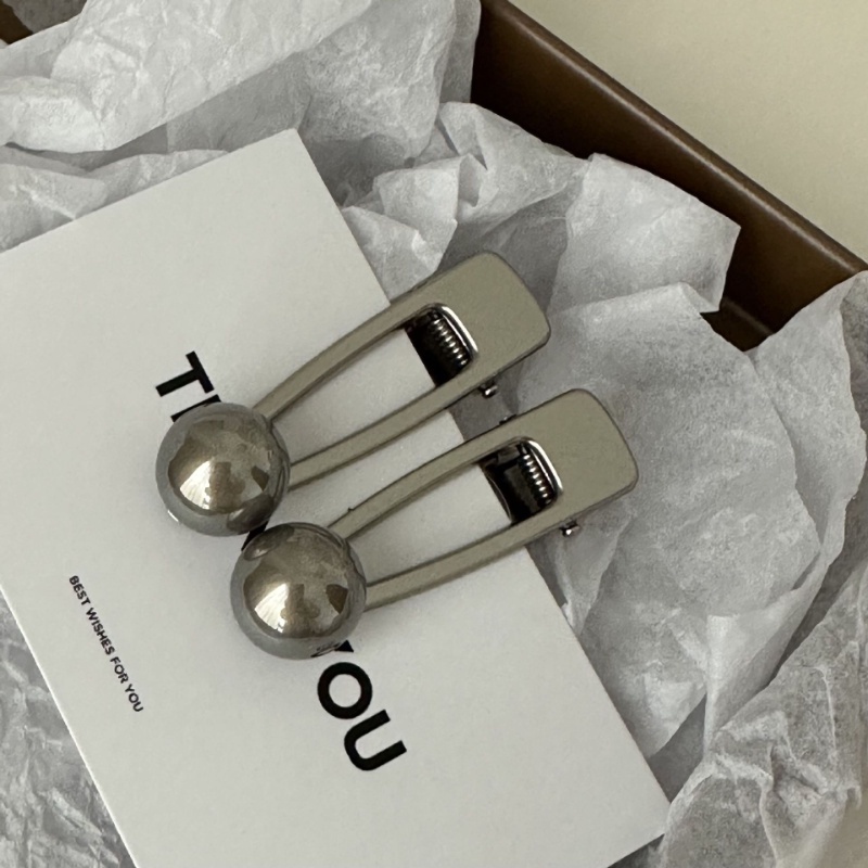 Kẹp Tóc Mỏ Vịt Kim Loại Đính Ngọc Trai Giả Phong Cách Hàn Quốc