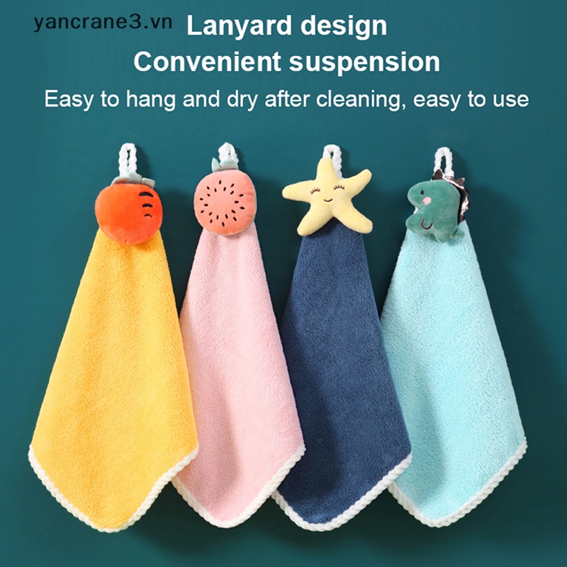 Khăn Lau Tay Vải Nhung San Hô Mềm Mại Thấm Hút Tốt 30 * 30cm {yancrane3.vn}