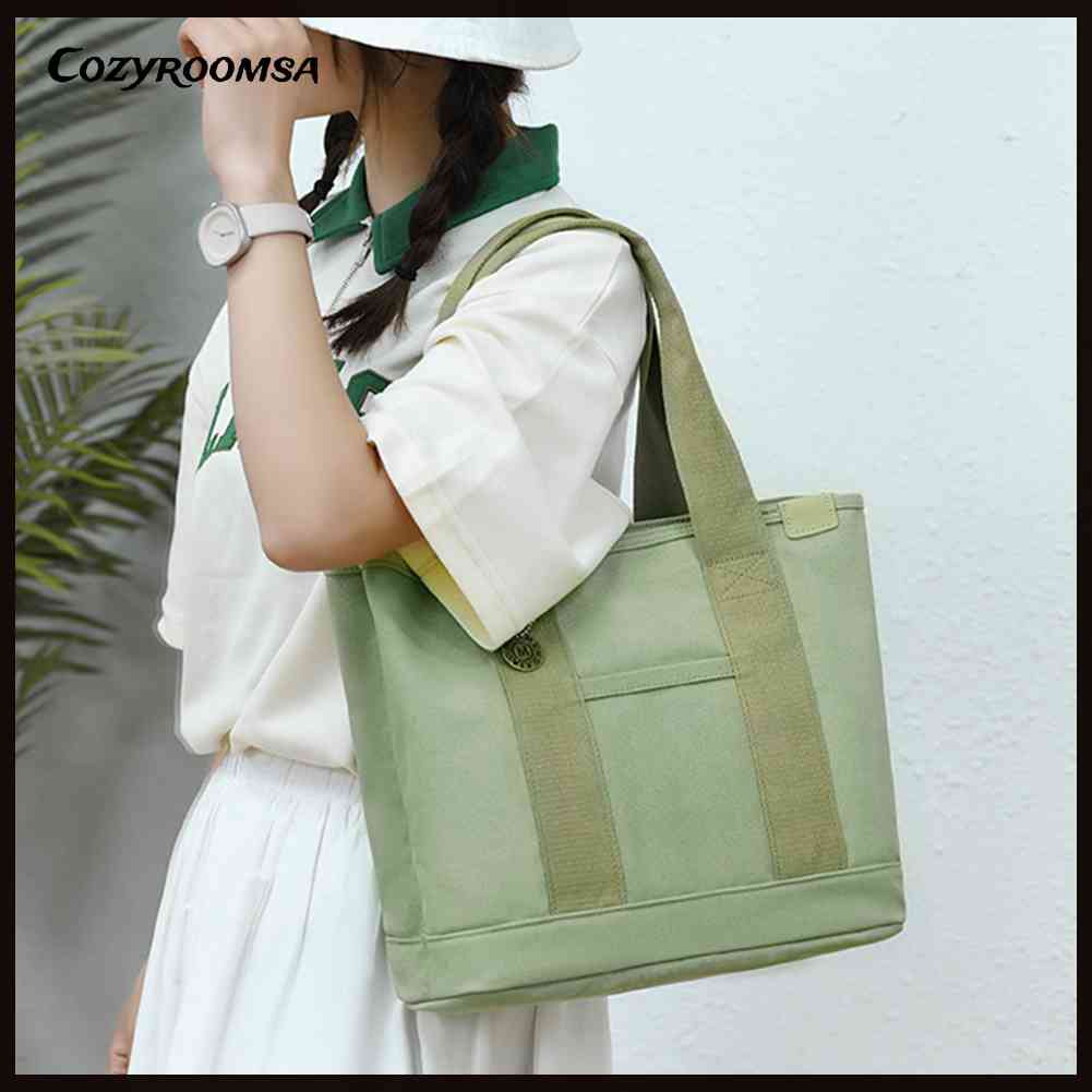 Túi vải Cỡ Lớn Màu Sắc Đơn Giản Cho Nữ